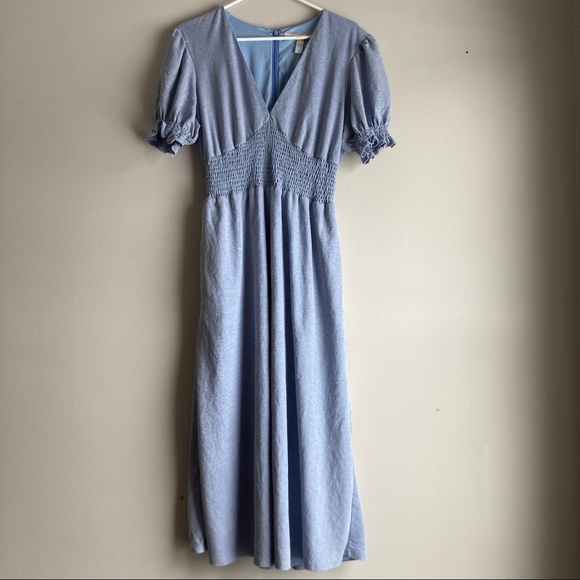 HUTCH Anthropologie Dress Light Blue Pockets Large - Picture 5 of 15